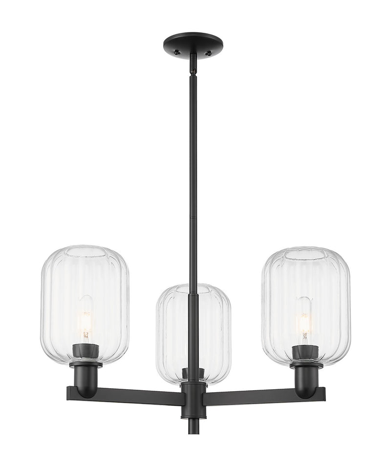 Innovations 716-3CR-BK-G460-7CL Three Light Flush Mount, Matte Black