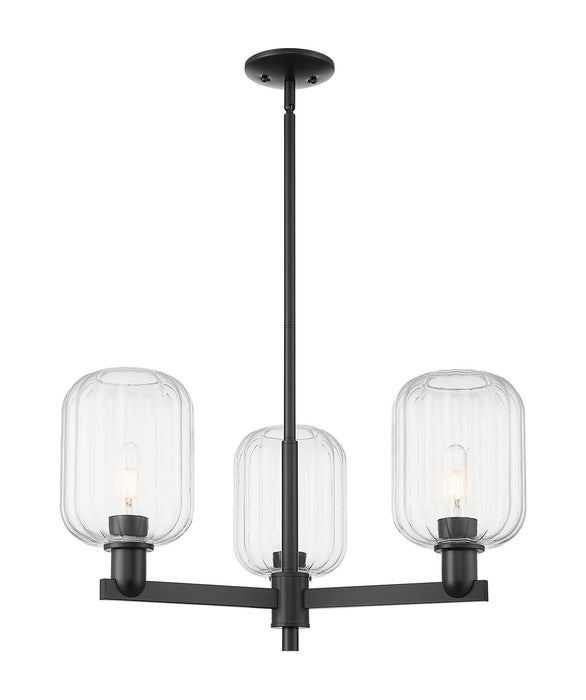 Innovations 716-3CR-BK-G460-7CL Three Light Flush Mount, Matte Black
