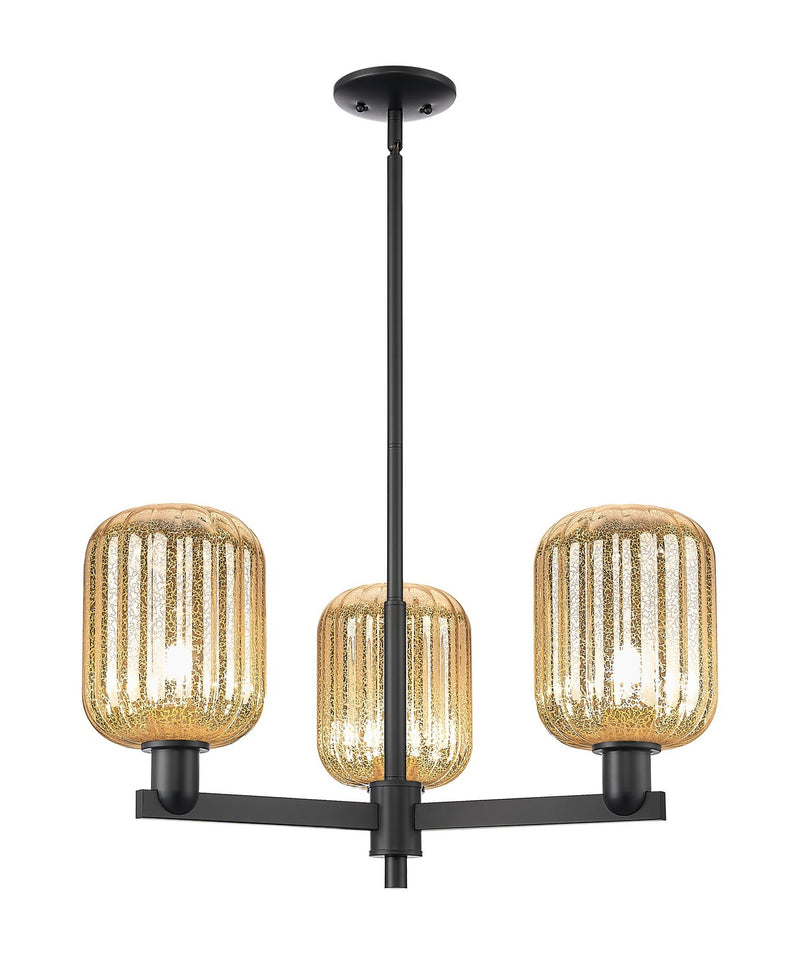 Innovations 716-3CR-BK-G460-7ME Three Light Flush Mount, Matte Black