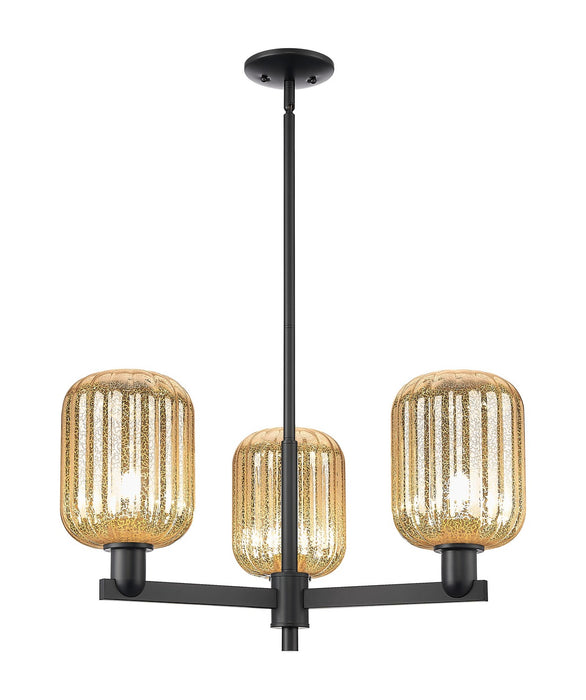 Innovations 716-3CR-BK-G460-7ME Three Light Flush Mount, Matte Black