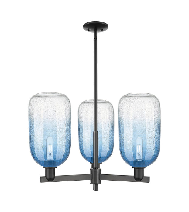 Innovations 716-3CR-BK-G482-7SB Three Light Flush Mount, Matte Black