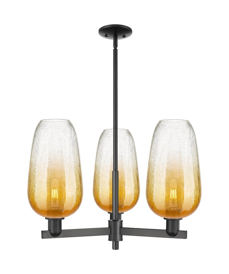 Innovations 716-3CR-BK-G484-7AM Three Light Flush Mount, Matte Black