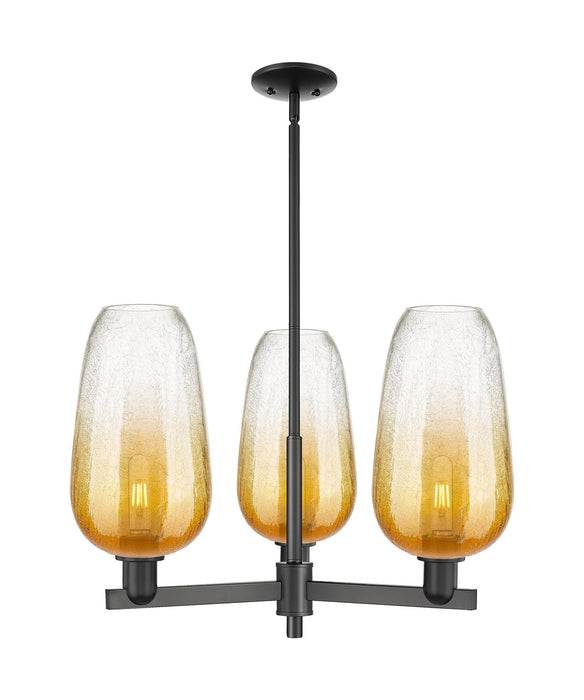 Innovations 716-3CR-BK-G484-7AM Three Light Flush Mount, Matte Black