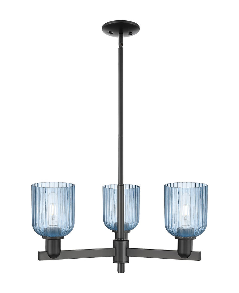 Innovations 716-3CR-BK-G559-5BL Three Light Flush Mount, Matte Black