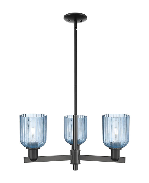 Innovations 716-3CR-BK-G559-5BL Three Light Flush Mount, Matte Black