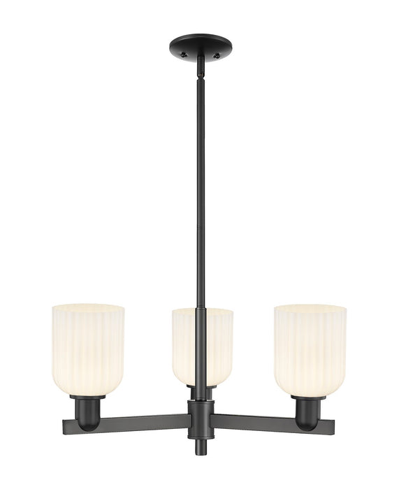 Innovations 716-3CR-BK-G559-5GWH Three Light Flush Mount, Matte Black