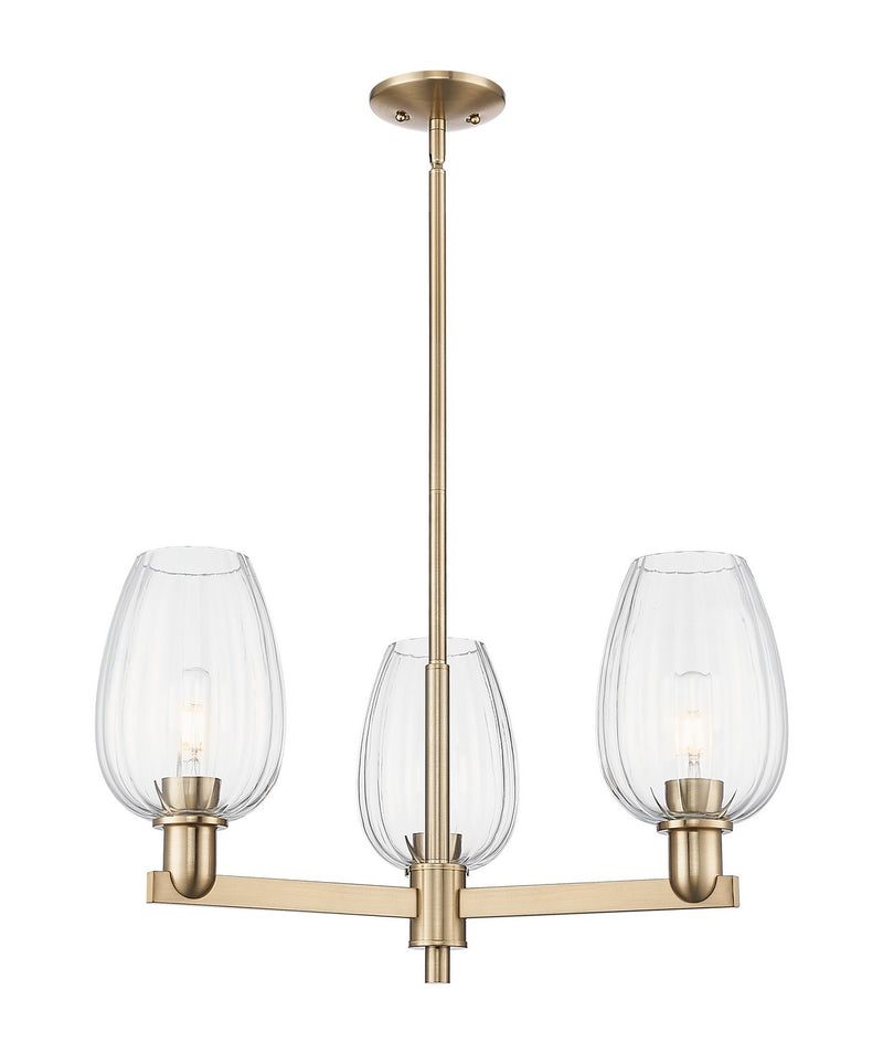 Innovations 716-3CR-CB-G457-6CL Three Light Flush Mount, Satin Nickel