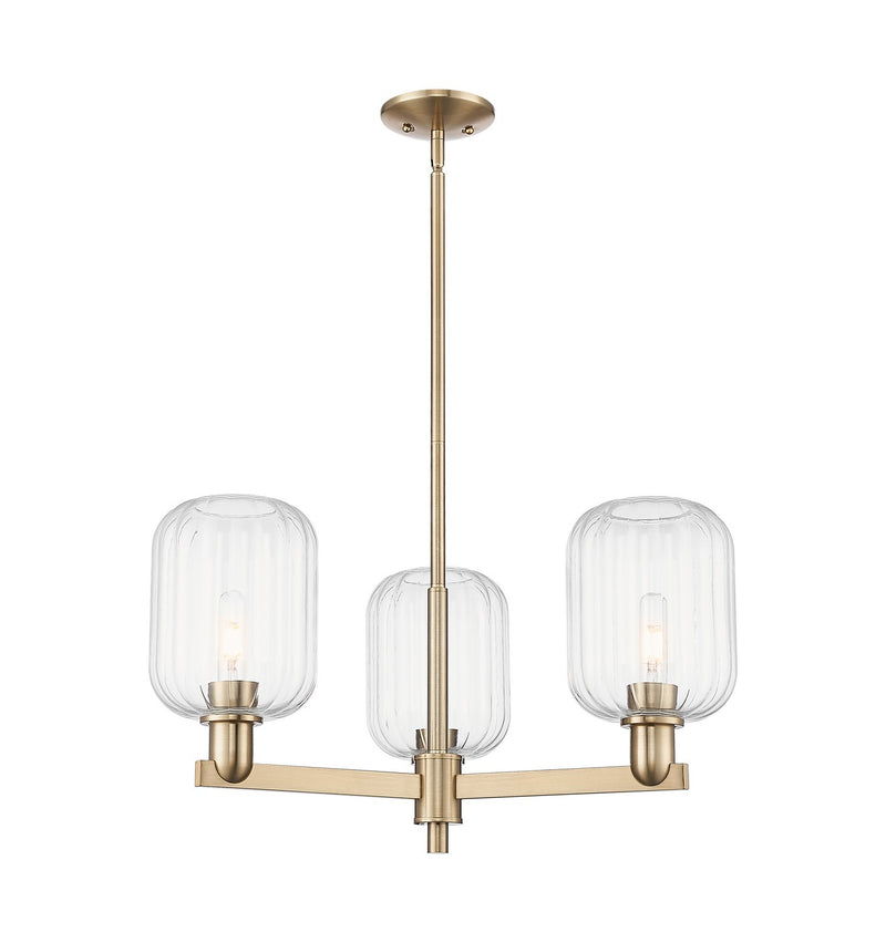 Innovations 716-3CR-CB-G460-7CL Three Light Flush Mount, Satin Nickel