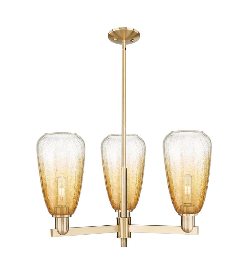 Innovations 716-3CR-CB-G480-6AM Three Light Flush Mount, Satin Nickel