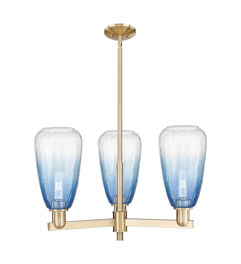 Innovations 716-3CR-CB-G480-6SB Three Light Flush Mount, Satin Nickel