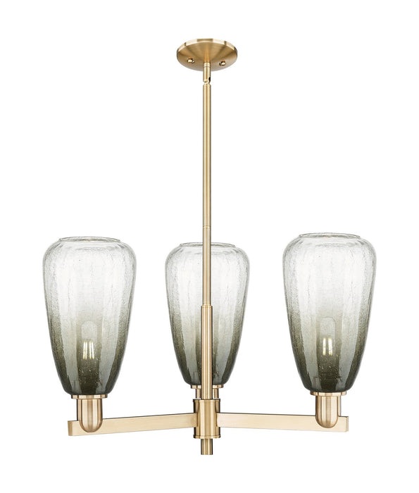 Innovations 716-3CR-CB-G480-6SL Three Light Flush Mount, Satin Nickel