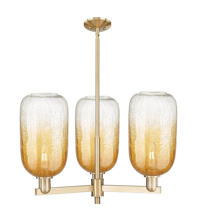 Innovations 716-3CR-CB-G482-7AM Three Light Flush Mount, Satin Nickel
