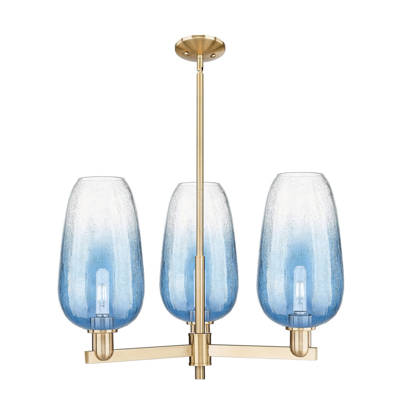 Innovations 716-3CR-CB-G484-7SB Three Light Flush Mount, Satin Nickel