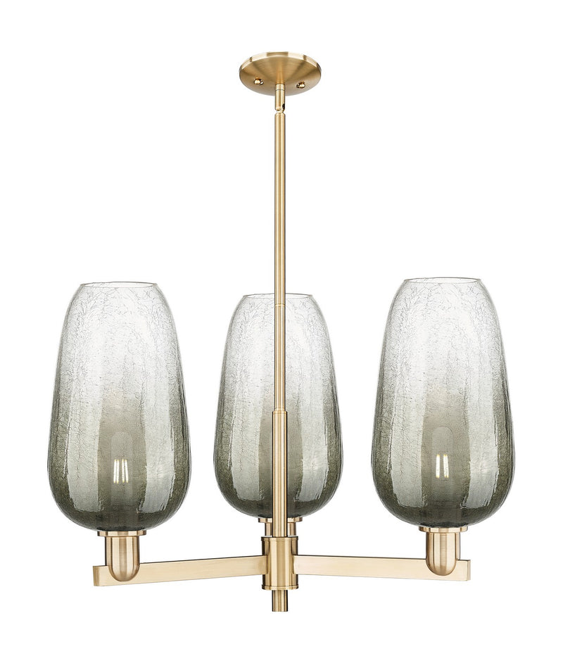 Innovations 716-3CR-CB-G484-7SL Three Light Flush Mount, Satin Nickel