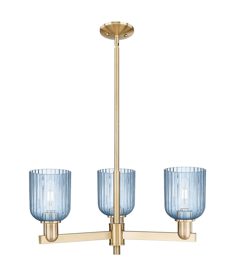 Innovations 716-3CR-CB-G559-5BL Three Light Flush Mount, Satin Nickel