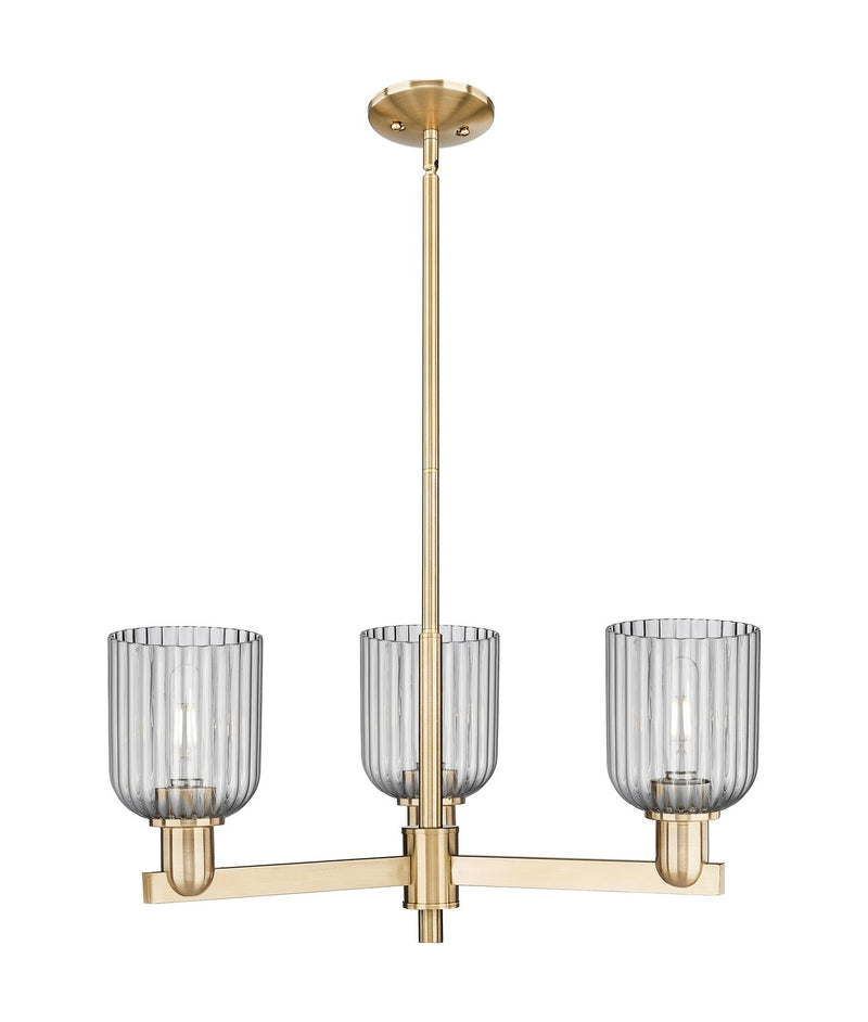 Innovations 716-3CR-CB-G559-5SM Three Light Flush Mount, Satin Nickel