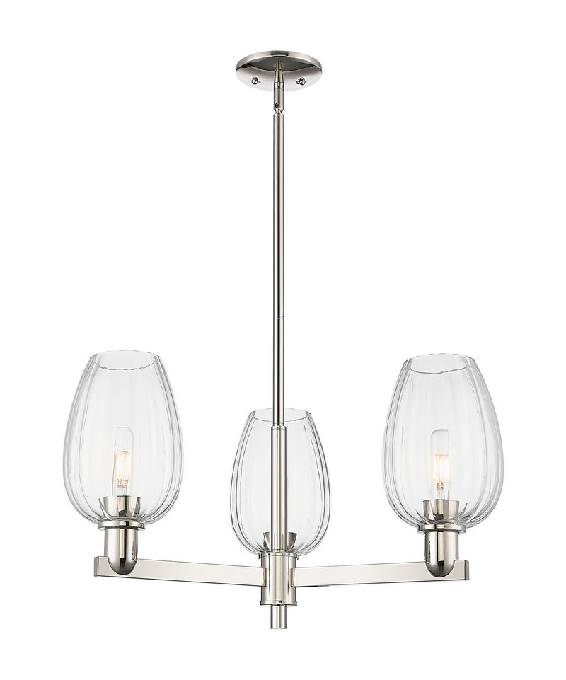 Innovations 716-3CR-PN-G457-6CL Three Light Flush Mount, Polished Nickel