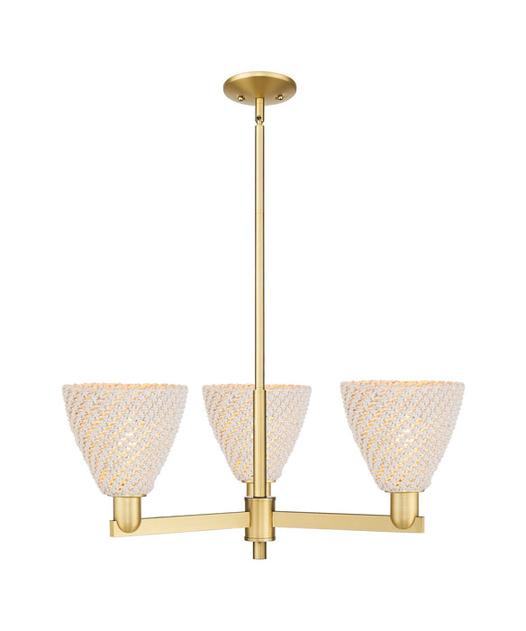 Innovations 716-3CR-SG-NBD-75-NAT Three Light Flush Mount, Satin Gold