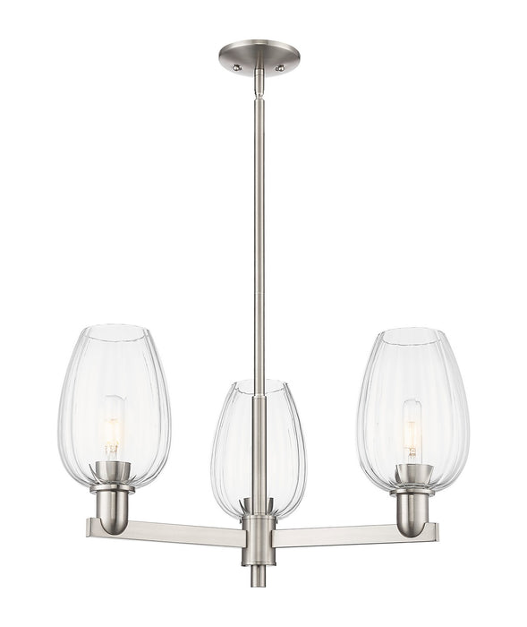 Innovations 716-3CR-SN-G457-6CL Three Light Flush Mount, Satin Nickel