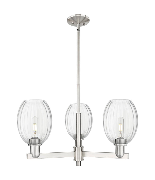 Innovations 716-3CR-SN-G459-6CL Three Light Flush Mount, Satin Nickel