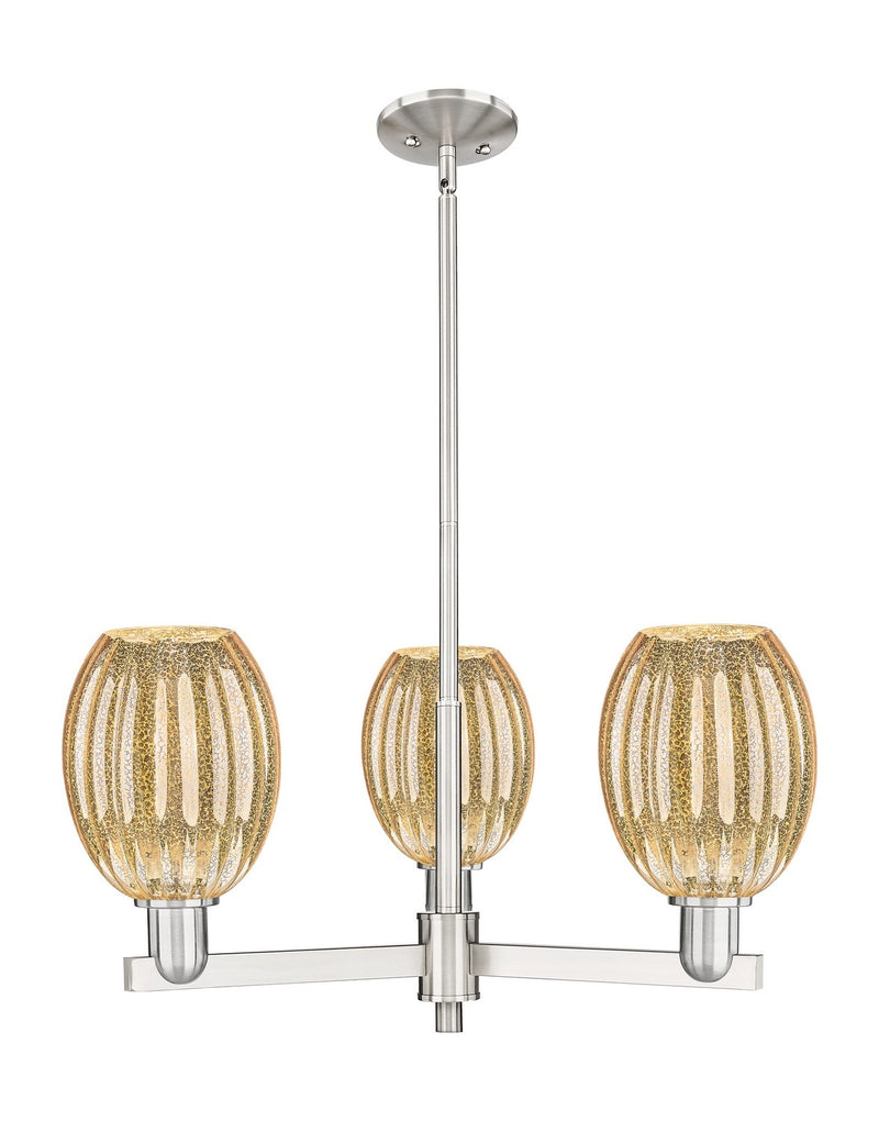 Innovations 716-3CR-SN-G459-6ME Three Light Flush Mount, Satin Nickel