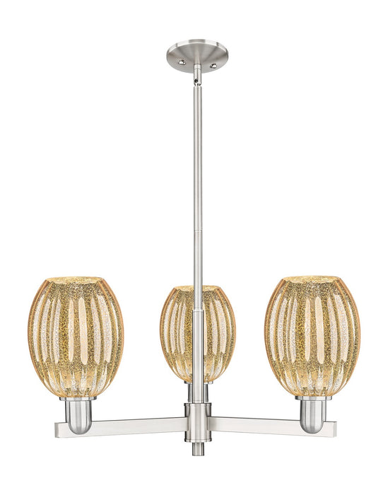 Innovations 716-3CR-SN-G459-6ME Three Light Flush Mount, Satin Nickel