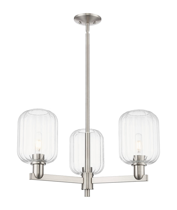 Innovations 716-3CR-SN-G460-7CL Three Light Flush Mount, Satin Nickel