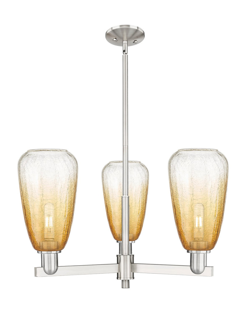 Innovations 716-3CR-SN-G480-6AM Three Light Flush Mount, Satin Nickel
