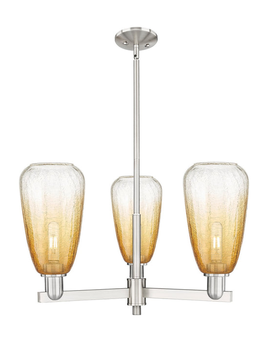 Innovations 716-3CR-SN-G480-6AM Three Light Flush Mount, Satin Nickel