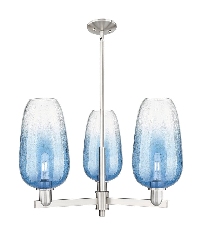 Innovations 716-3CR-SN-G484-7SB Three Light Flush Mount, Satin Nickel