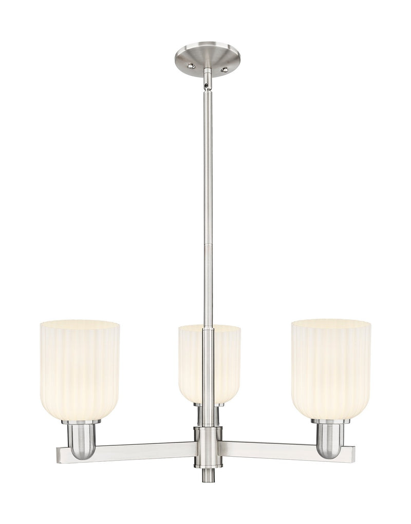 Innovations 716-3CR-SN-G559-5GWH Three Light Flush Mount, Satin Nickel