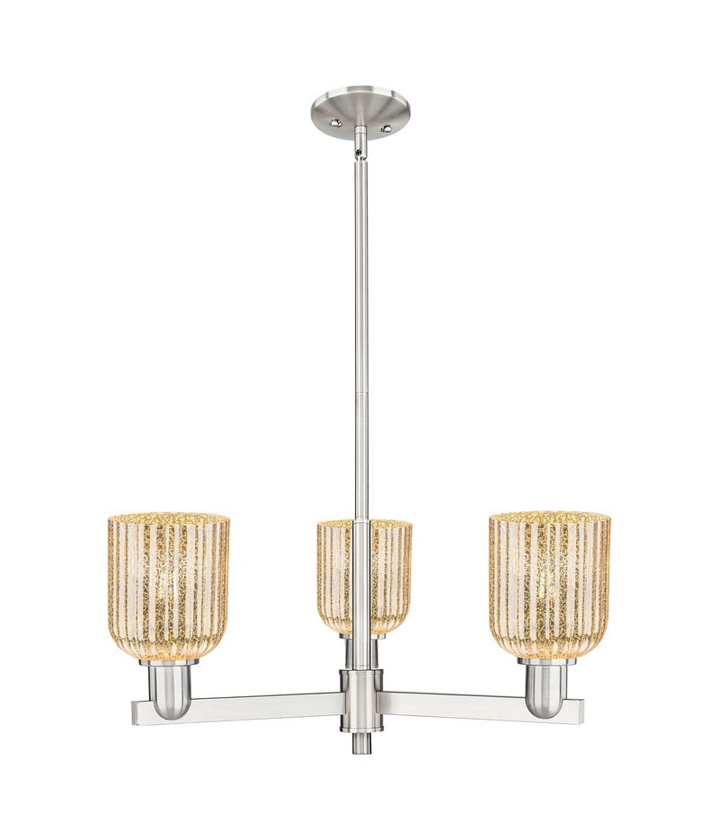 Innovations 716-3CR-SN-G559-5ME Three Light Flush Mount, Satin Nickel