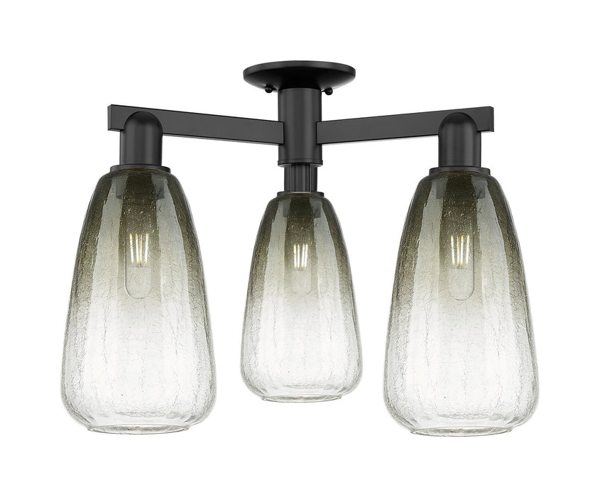 Innovations 716-3F-BK-G480-6SL Three Light Semi-Flush Mount, Matte Black