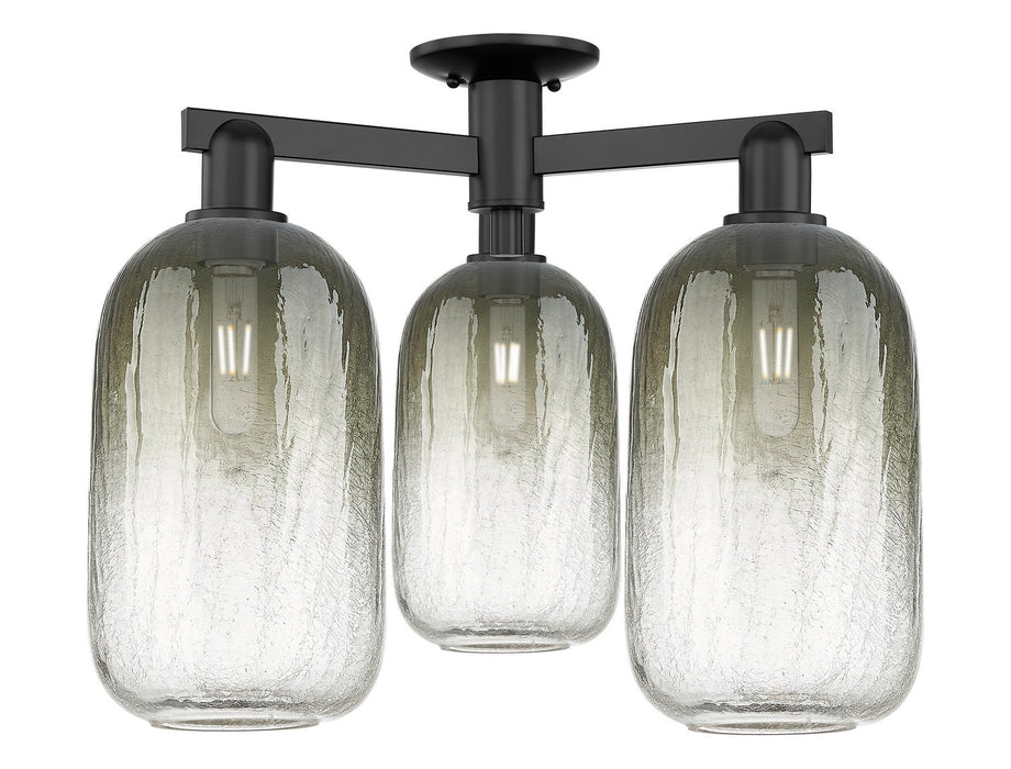 Innovations 716-3F-BK-G482-7SL Three Light Semi-Flush Mount, Matte Black