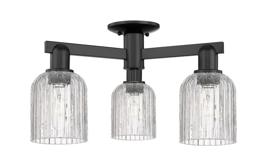 Innovations 716-3F-BK-G559-5CL Three Light Semi-Flush Mount, Matte Black