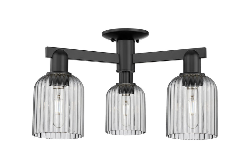 Innovations 716-3F-BK-G559-5SM Three Light Semi-Flush Mount, Matte Black