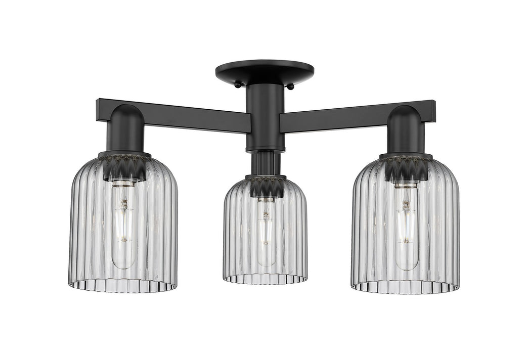 Innovations 716-3F-BK-G559-5SM Three Light Semi-Flush Mount, Matte Black