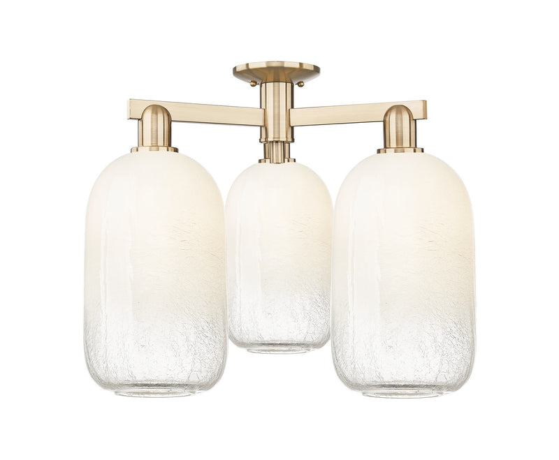 Innovations 716-3F-CB-G482-7OP Three Light Semi-Flush Mount, Champagne Bronze