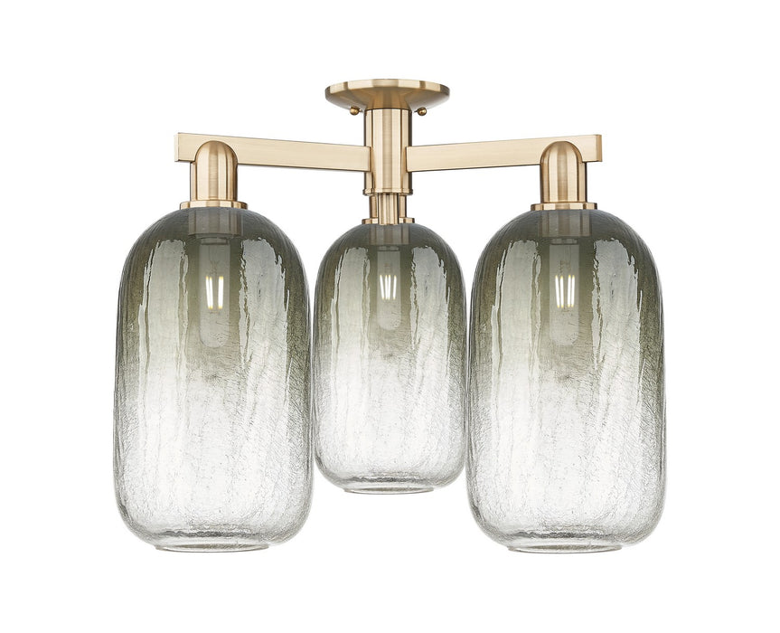 Innovations 716-3F-CB-G482-7SL Three Light Semi-Flush Mount, Champagne Bronze