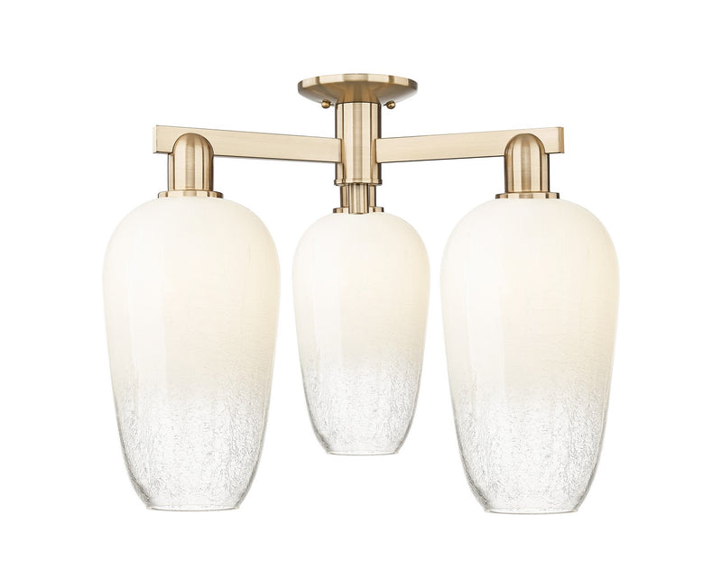 Innovations 716-3F-CB-G484-7OP Three Light Semi-Flush Mount, Champagne Bronze