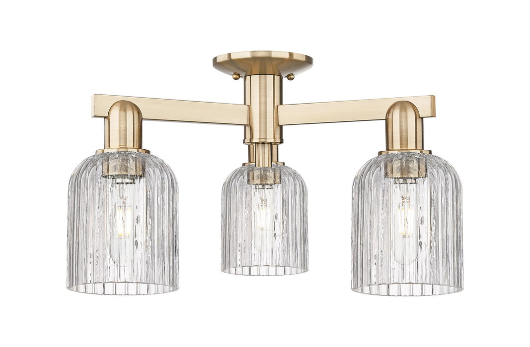 Innovations 716-3F-CB-G559-5CL Three Light Semi-Flush Mount, Champagne Bronze