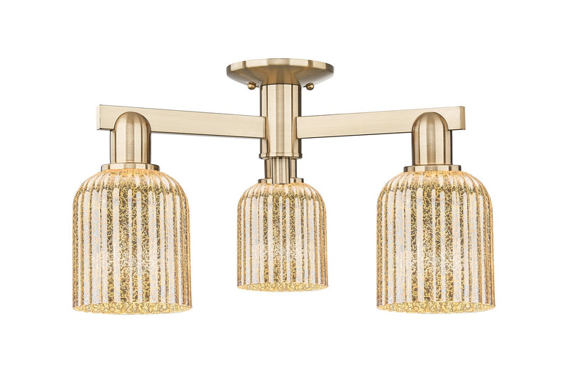 Innovations 716-3F-CB-G559-5ME Three Light Semi-Flush Mount, Champagne Bronze