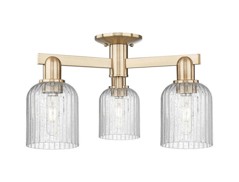 Innovations 716-3F-CB-G559-5SDY Three Light Semi-Flush Mount, Champagne Bronze