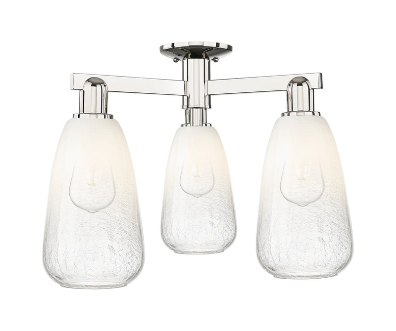 Innovations 716-3F-PN-G480-6OP Three Light Semi-Flush Mount, Polished Nickel
