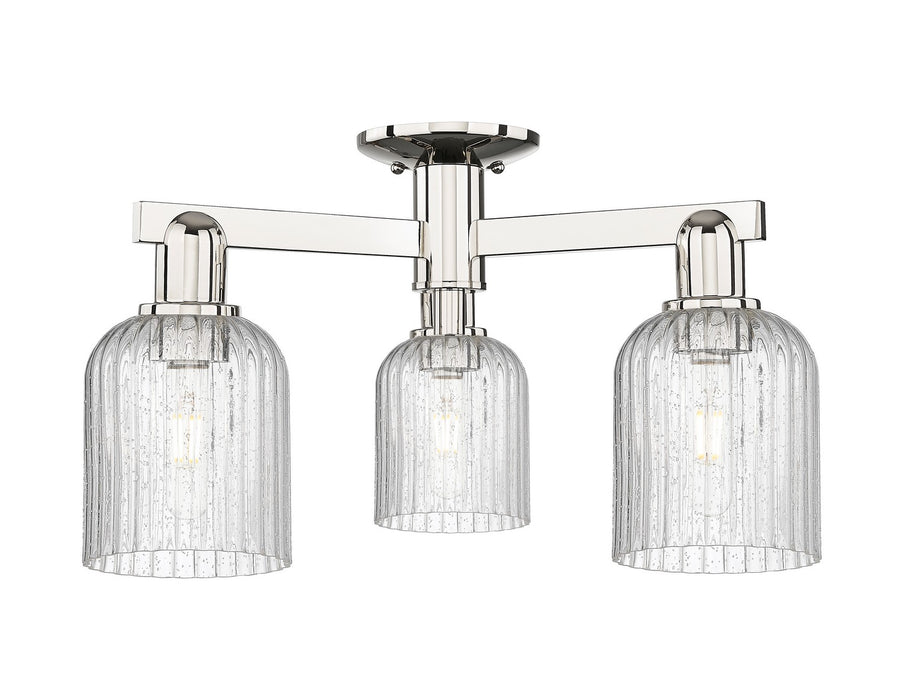 Innovations 716-3F-PN-G559-5SDY Three Light Semi-Flush Mount, Polished Nickel