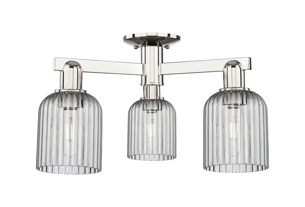 Innovations 716-3F-PN-G559-5SM Three Light Semi-Flush Mount, Polished Nickel