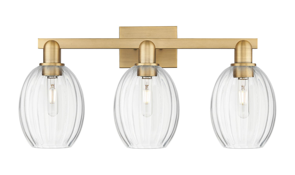 Innovations 716-3W-BB-G459-6CL Three Light Bath Vanity, Brushed Brass