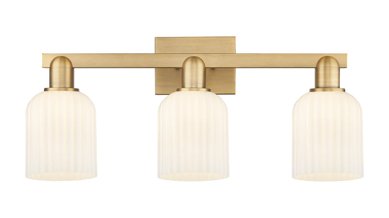 Innovations 716-3W-BB-G559-5GWH Three Light Bath Vanity, Brushed Brass