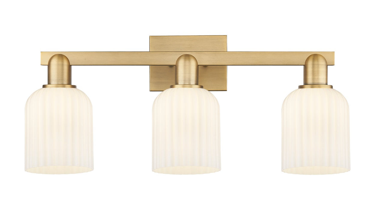 Innovations 716-3W-BB-G559-5GWH Three Light Bath Vanity, Brushed Brass