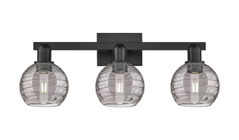 Innovations 716-3W-BK-G1213-6SM Three Light Bath Vanity, Matte Black